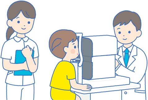 【イラスト】眼科専門医を受診して検査